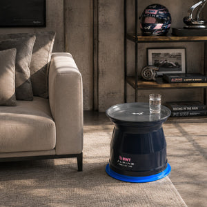 Alpine Formula 1 Team 2026 rear wheel rim table authentic racing inspired furniture piece