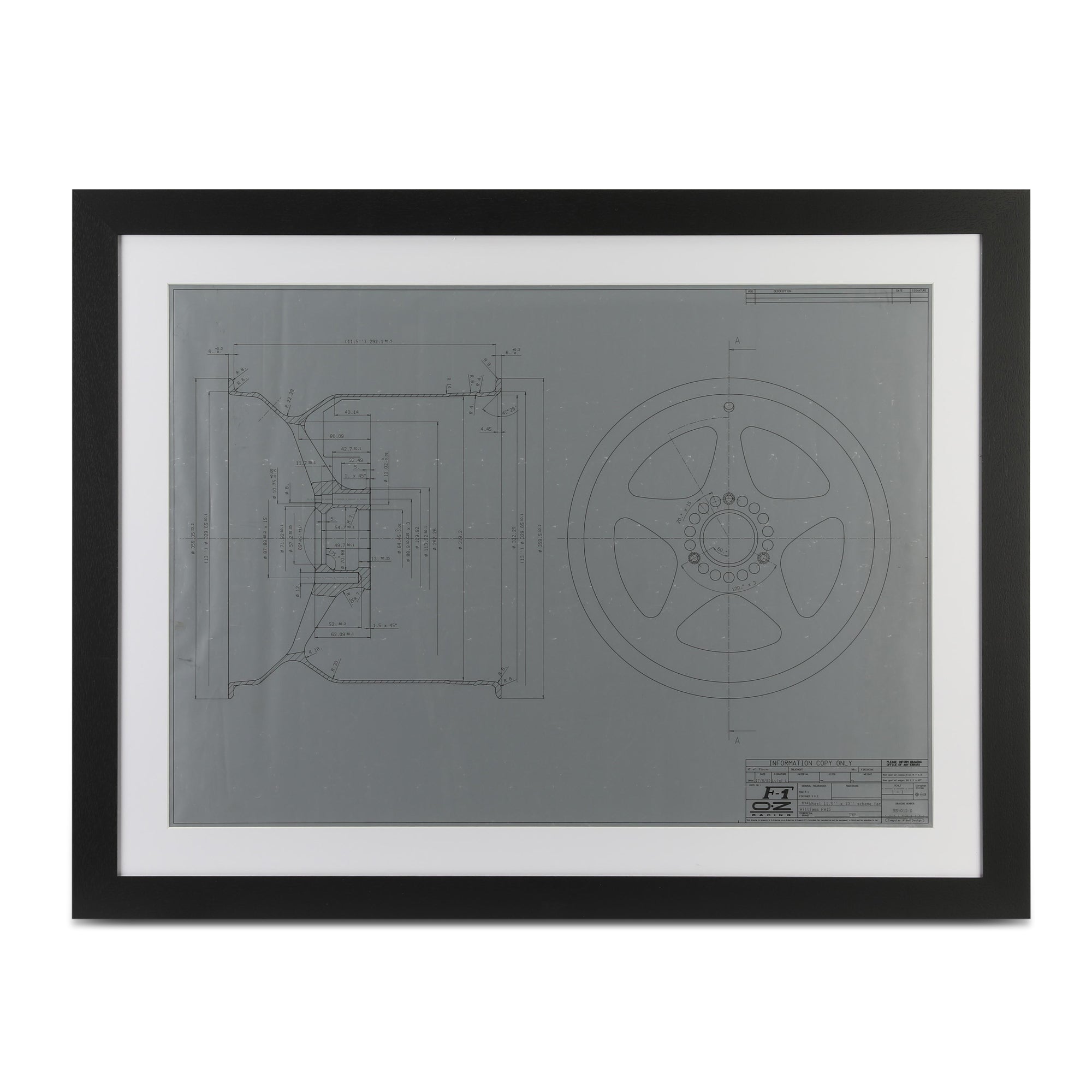Williams Racing FW15 Wheel Rim Technical Drawing