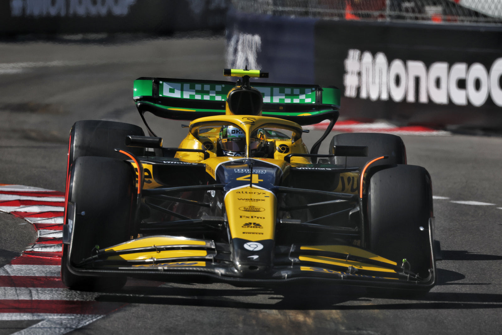 Lando Norris 2024 McLaren F1 Team Race Used Front Skid Plank Wall Art - Monaco GP