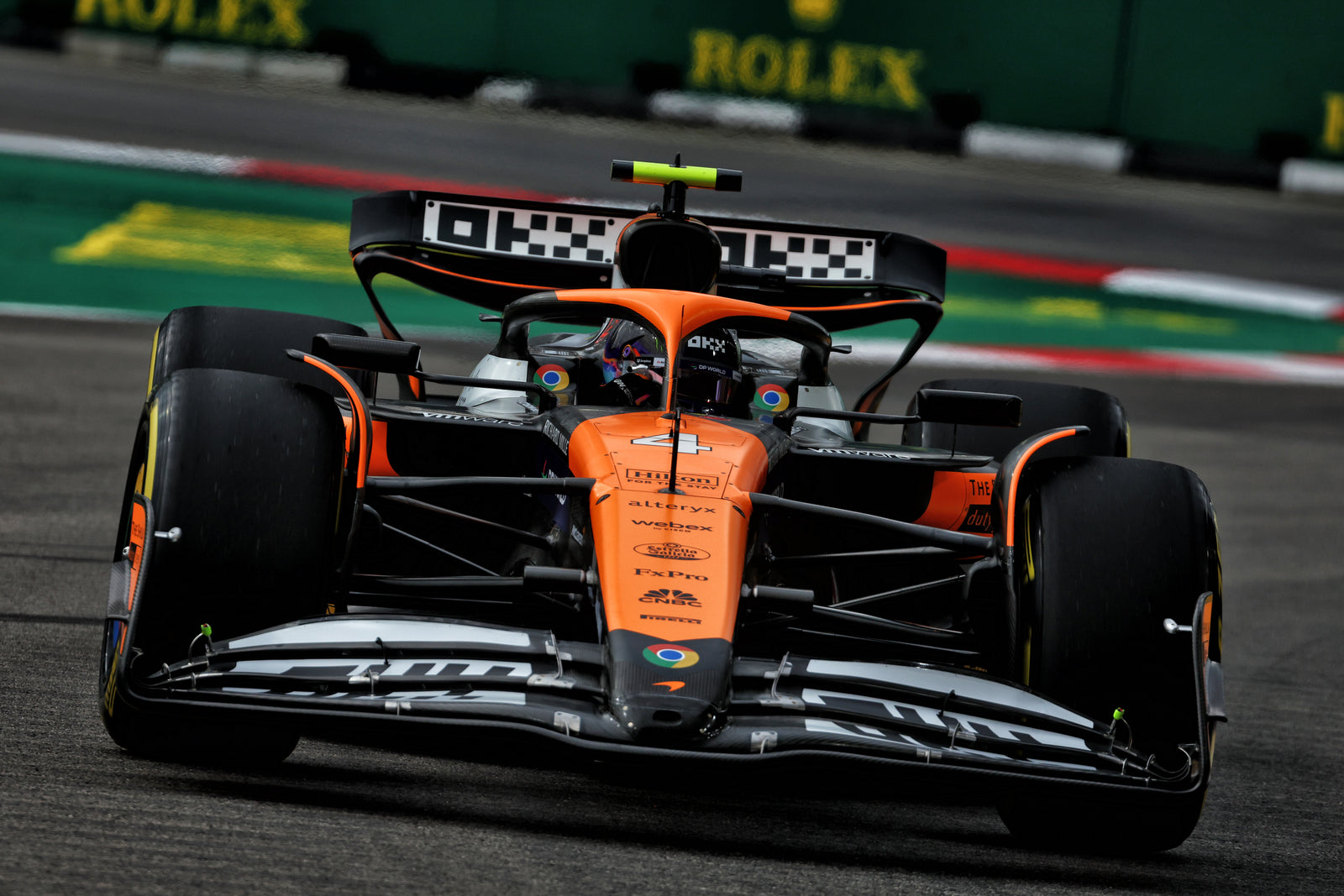 Lando Norris 2024 McLaren F1 Team Race Used Front Skid Plank Wall Art - Singapore GP