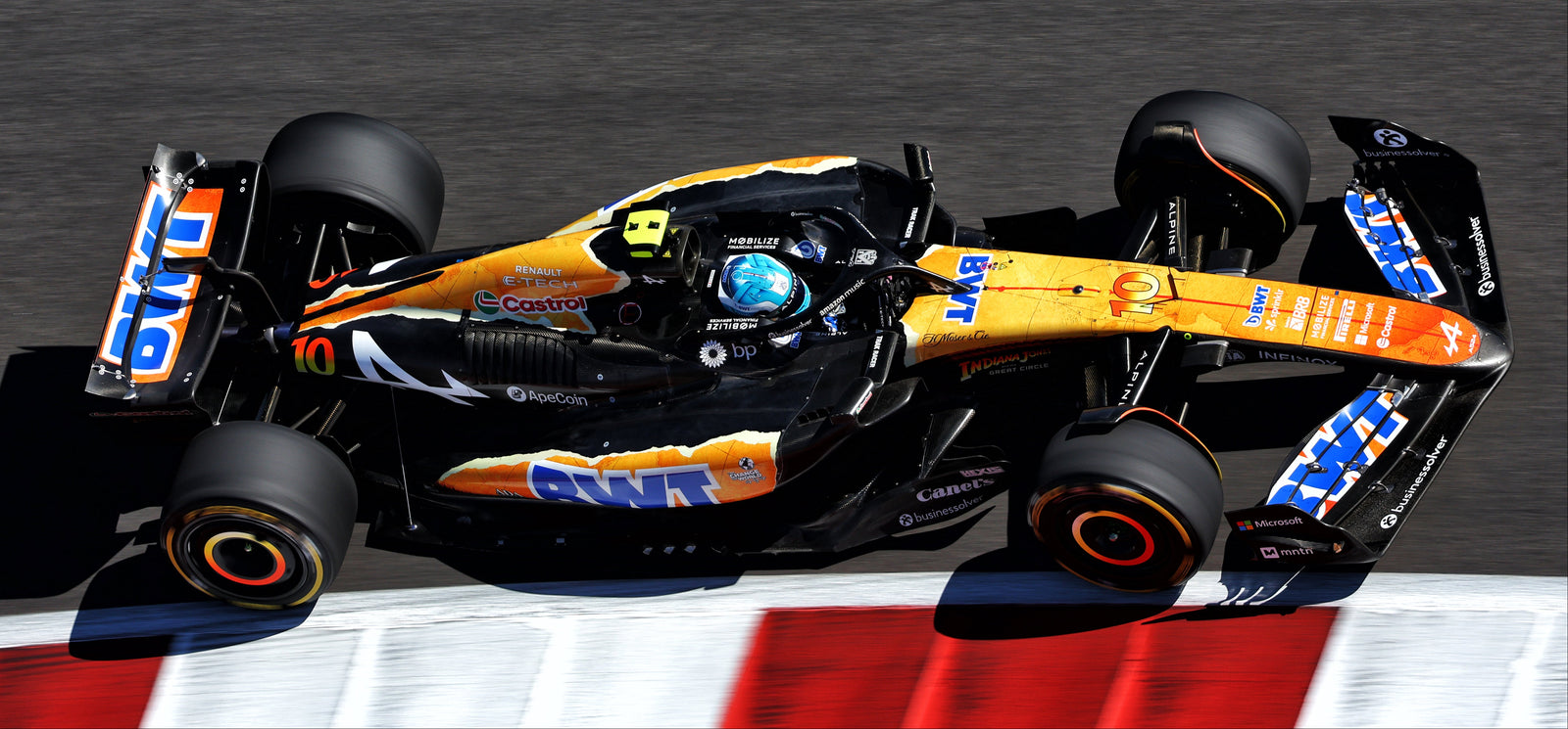 LOT 727 - Pierre Gasly Signed 2024 BWT Alpine F1 Team Helmet - US GP Used