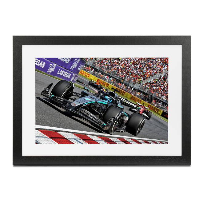 George Russell 2025 Mercedes-AMG Petronas F1 team Framed Print- Canadian GP