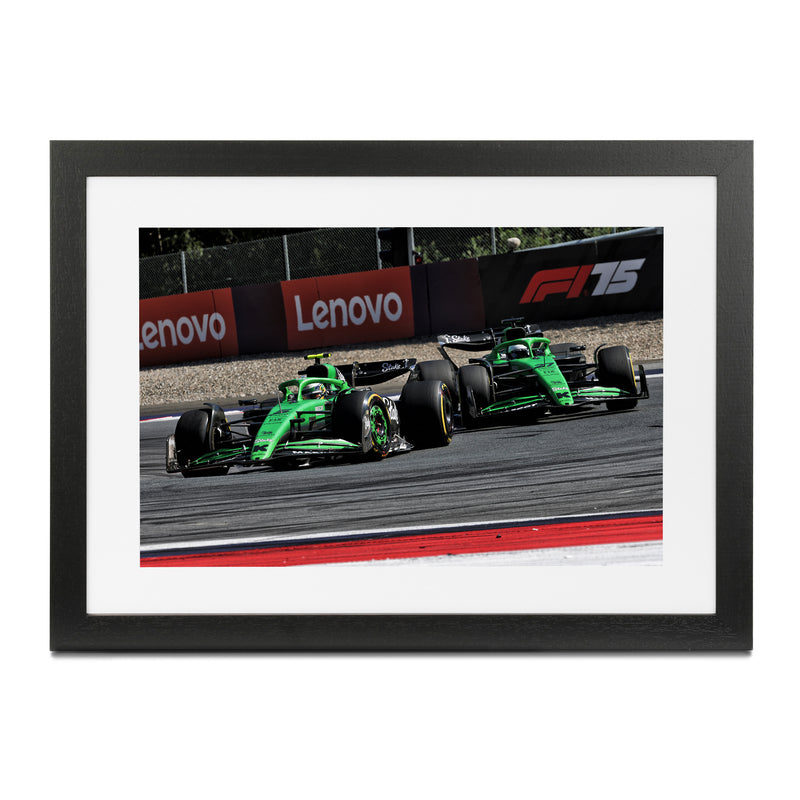 Stake F1 Team Kick Sauber 2025 Framed Print - Austrian GP