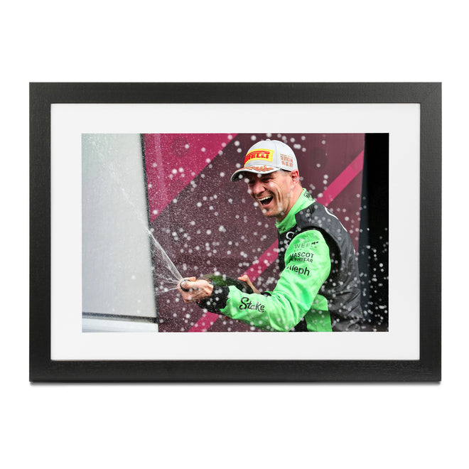 Nico Hülkenberg 2025 Stake Sauber 'First Podium' Framed Print - British GP