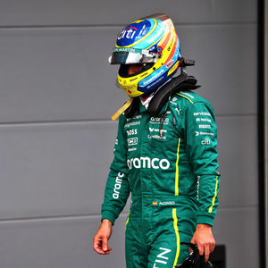 Authentic 2025 Fernando Alonso Aston Martin Aramco F1® Team Grand Prix-used race suit, premium Formula 1 memorabilia for dedicated collectors