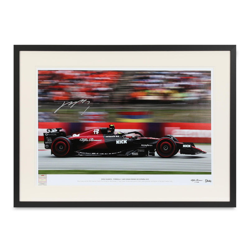 LOT 450 - Zhou Guanyu 2023 Signed Photo - Spanish GP