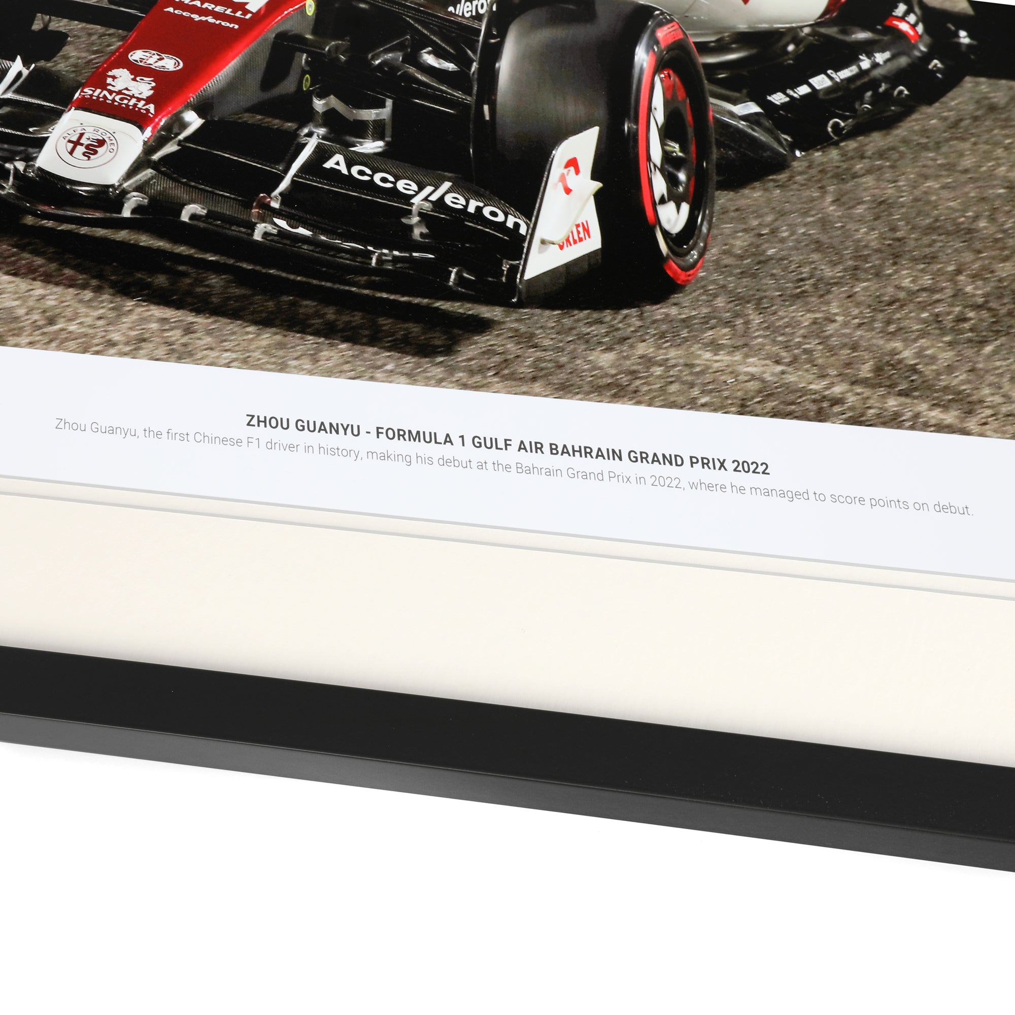 Limited Edition Zhou Guanyu 'Debut' Signed Stake Sauber F1 Team Print - Bahrain GP 2022