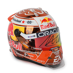 LOT 067 - Max Verstappen Signed 2024 Red Bull Racing 1:2 Scale Helmet - Orange Tribute