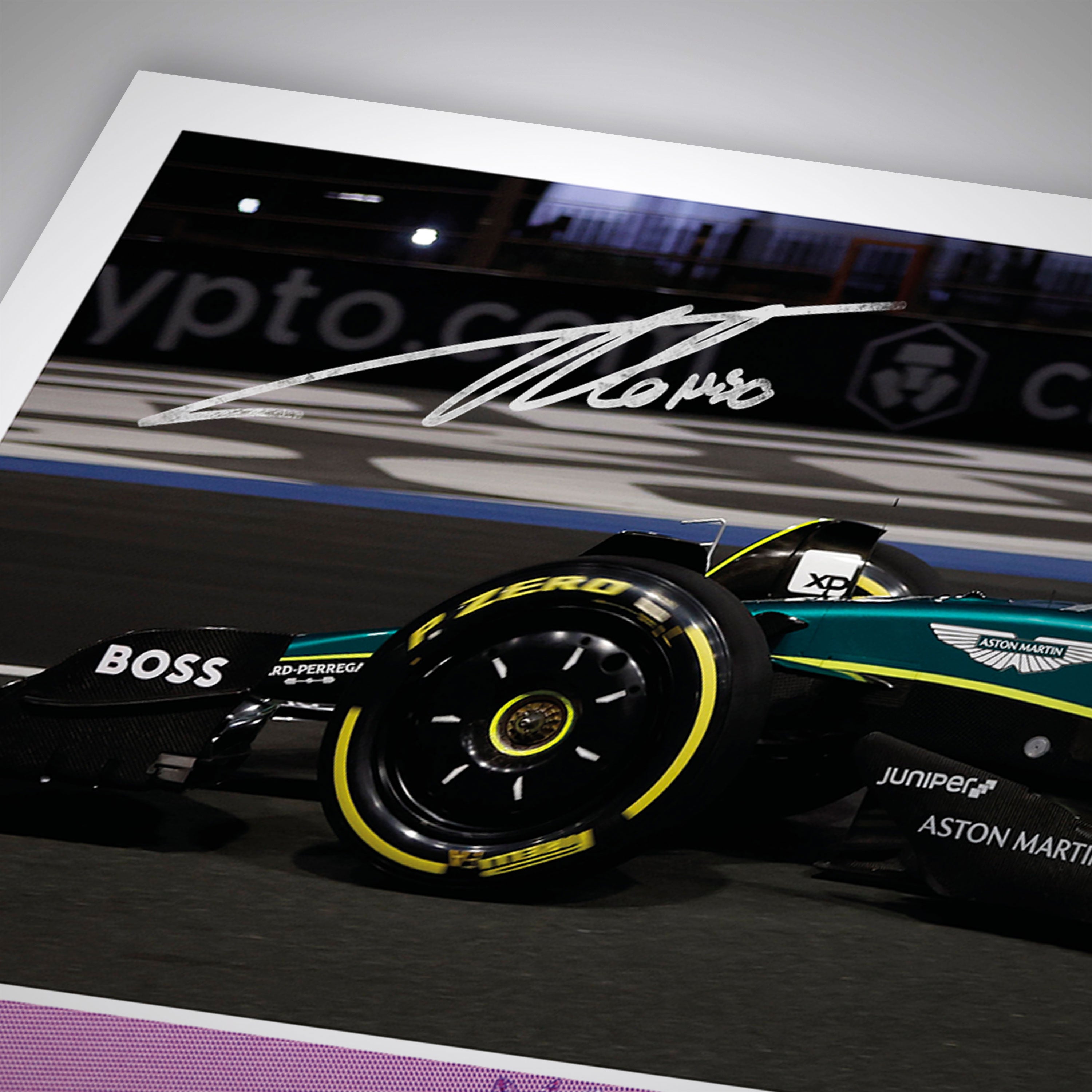 Limited-Edition Fernando Alonso 2023 Signed '100th Podium' Photo Collage – Saudi Arabian GP
