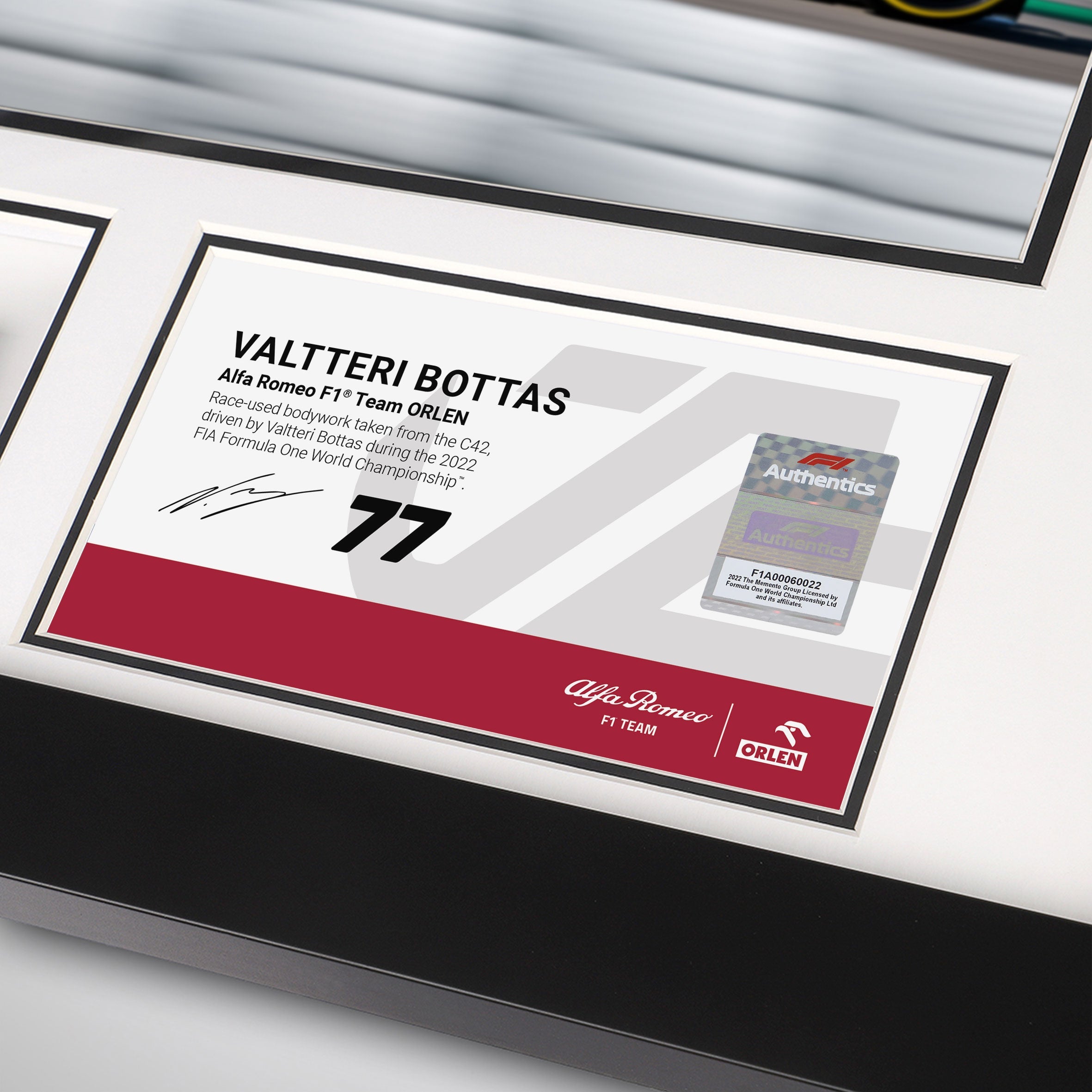 Valtteri Bottas 2022 Signed Bodywork & Photo - Spanish GP
