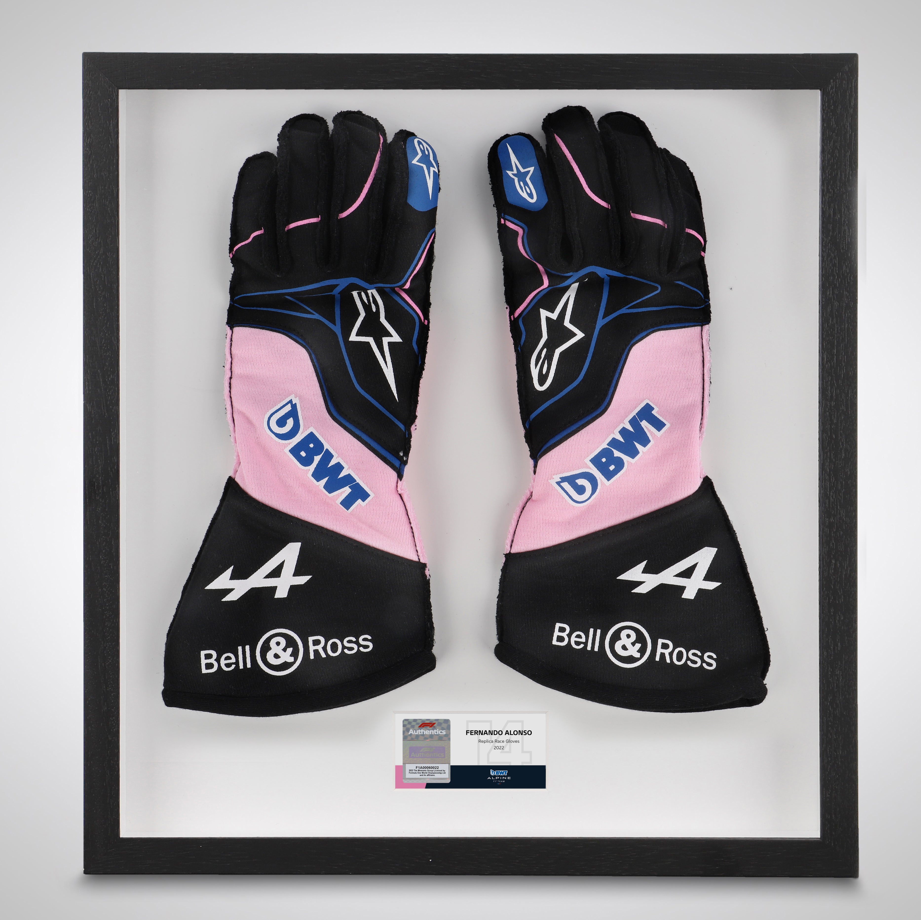 Fernando Alonso 2022 Replica BWT Alpine F1 Team Race Gloves
