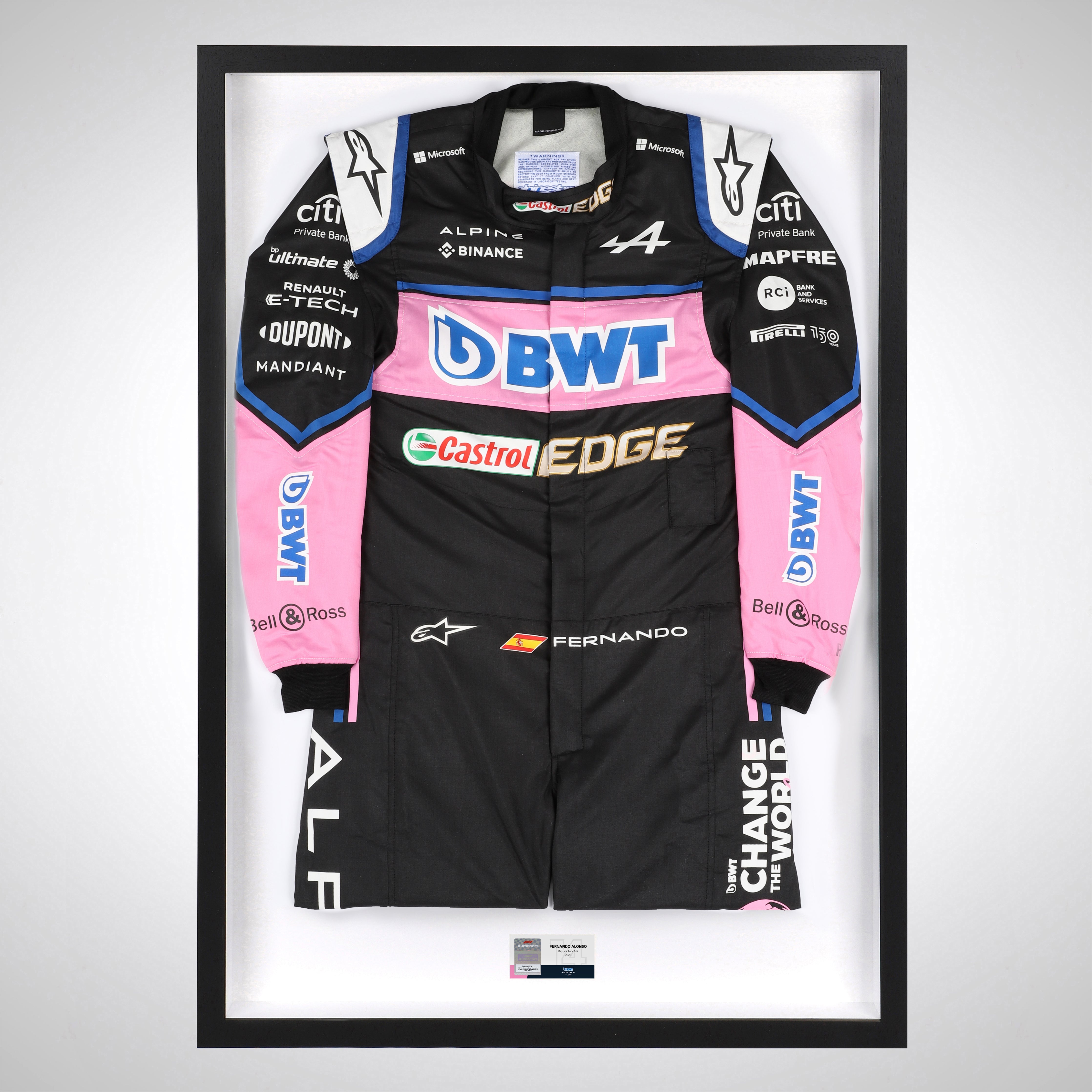 Fernando Alonso 2022 Replica BWT Alpine F1 Team Race Suit