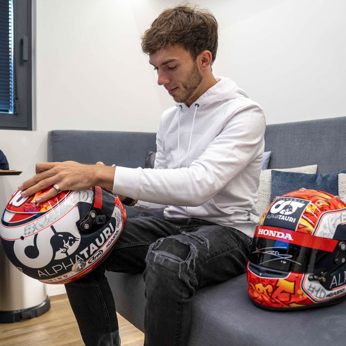 Pierre Gasly 2020 Signed Replica Helmet - Italian GP