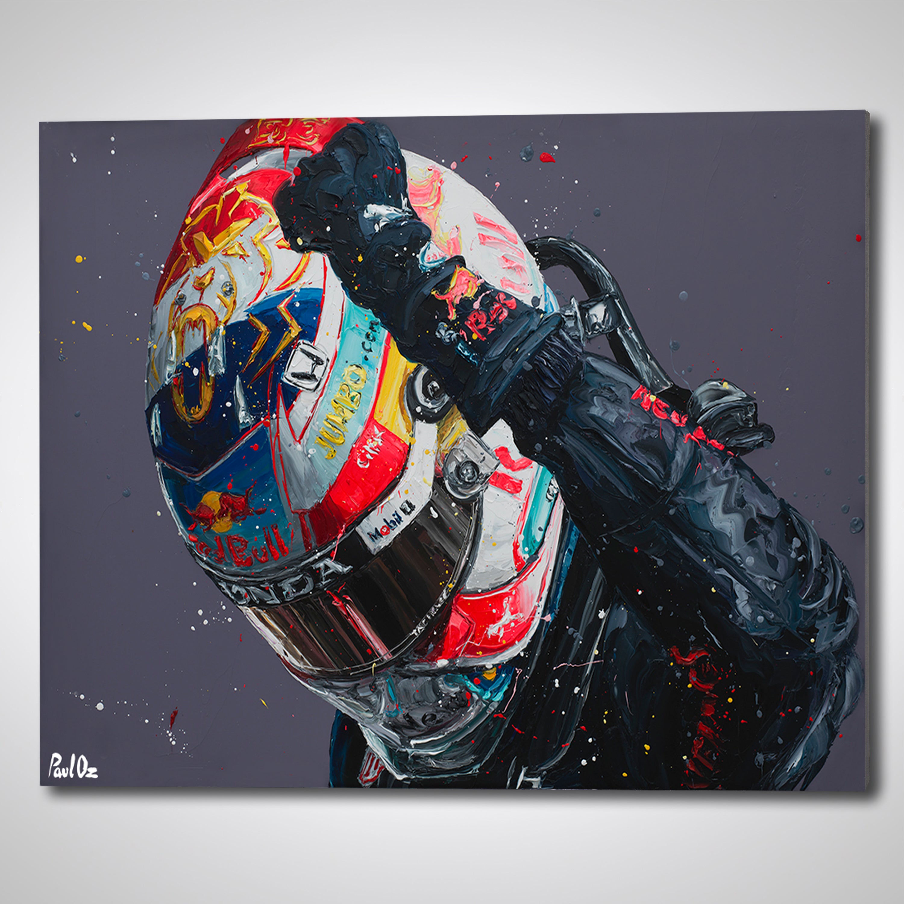 Max Verstappen 2021 Dutch GP 'Win' Hand Embellished Canvas - Paul Oz