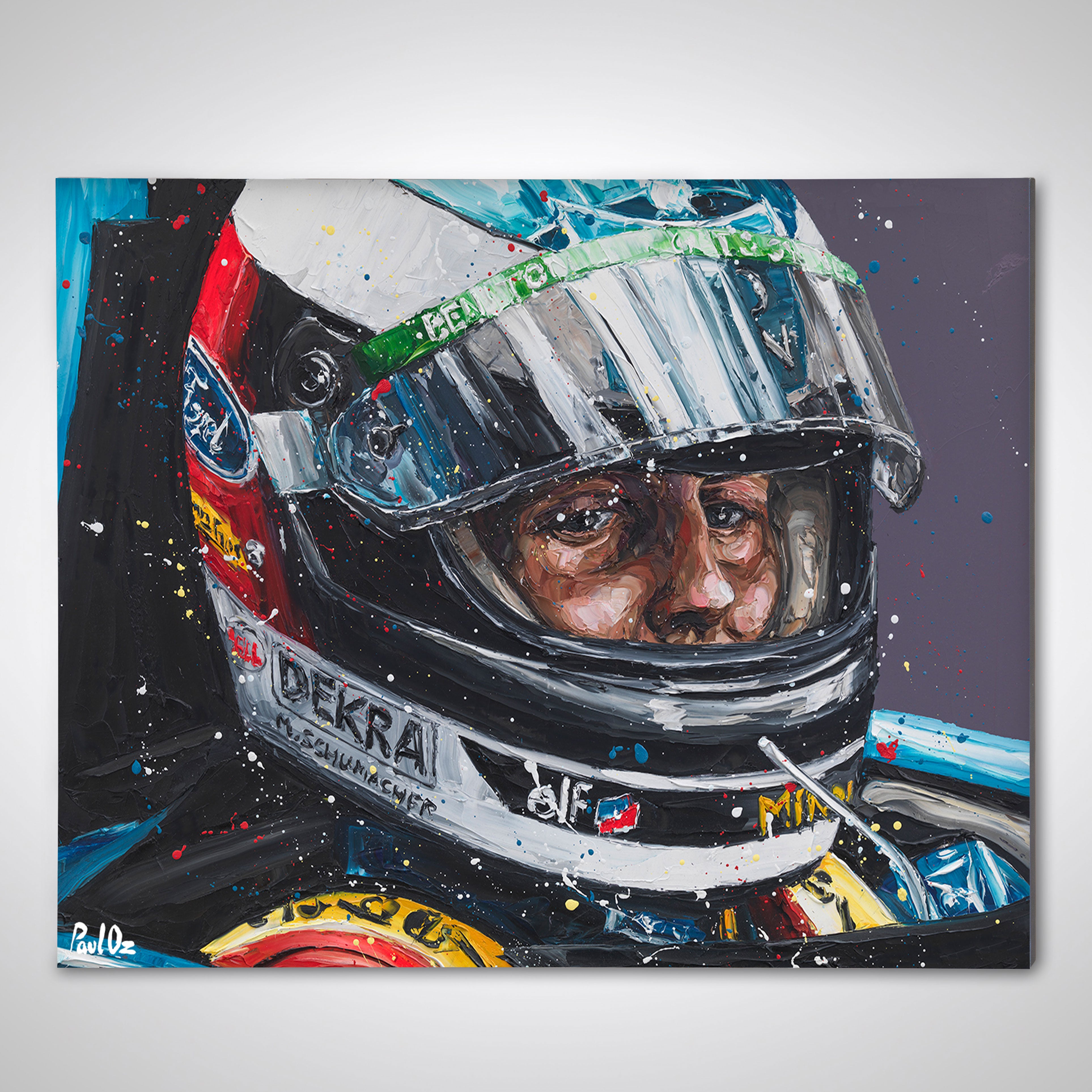 Michael Schumacher 1994 Australian Grand Prix Hand Embellished Canvas - Paul Oz