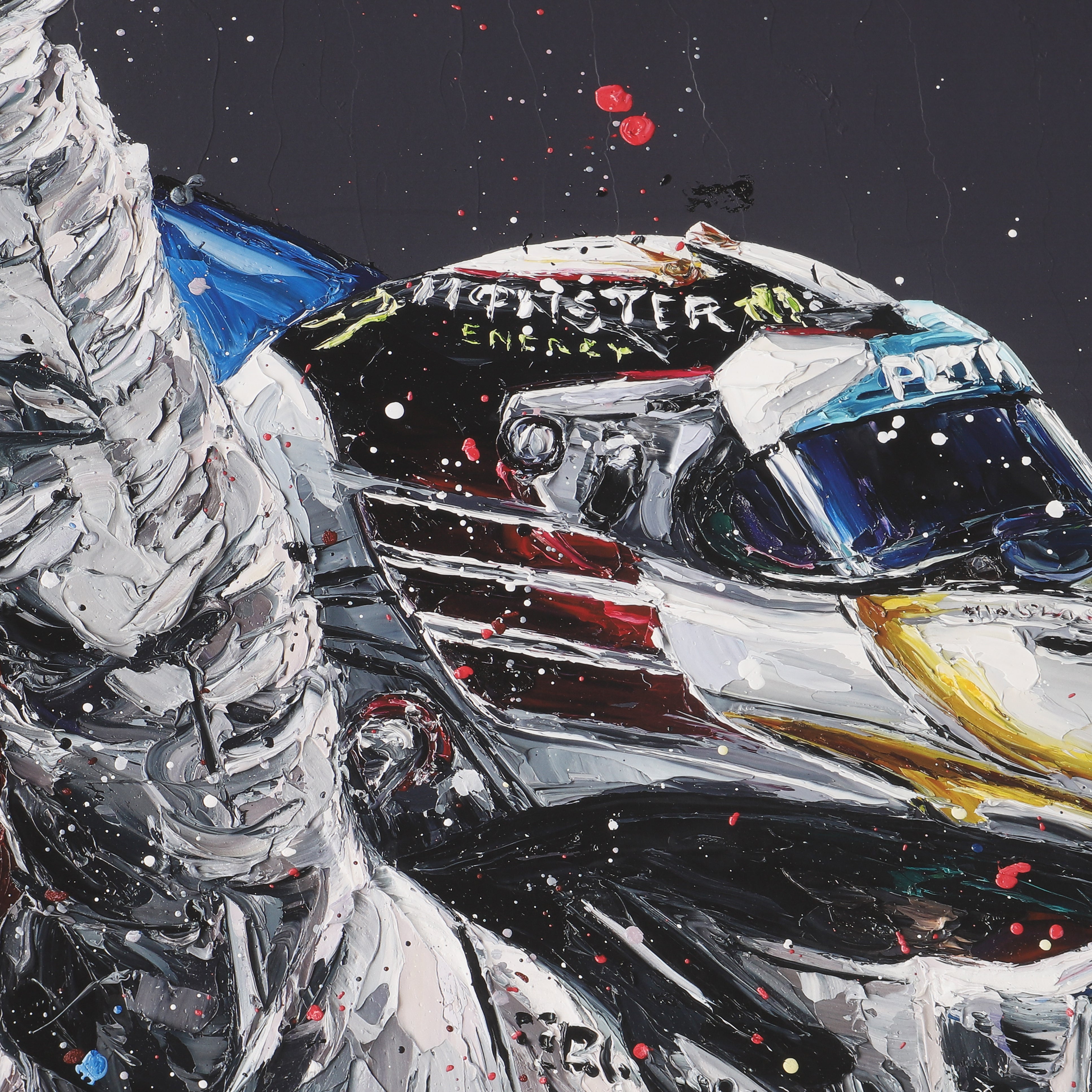 Paul Oz Lewis Hamilton 'British Flag' Print - Paul Oz