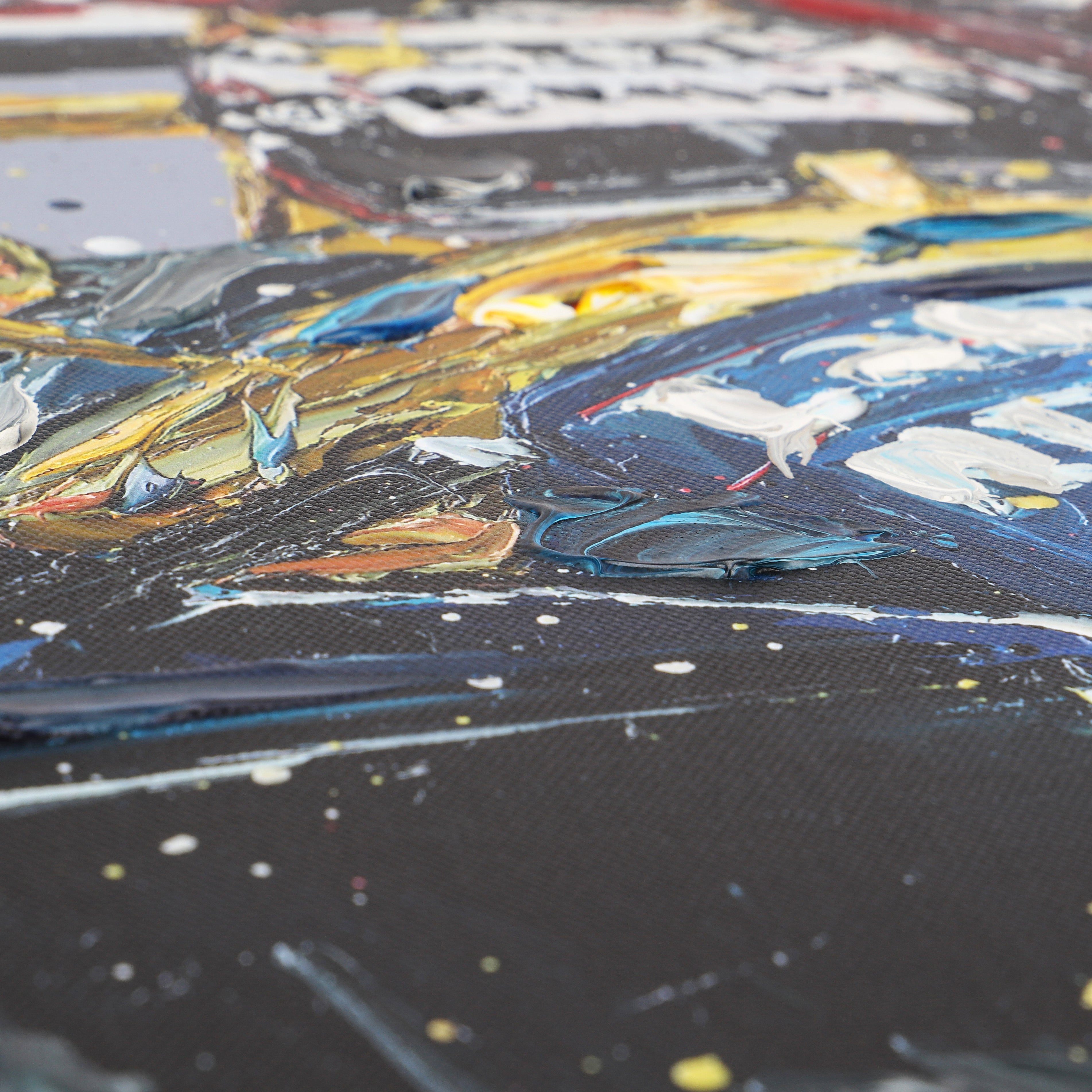 Senna and Mansell 'Taxi Ride' Hand Embellished Artwork - Paul Oz