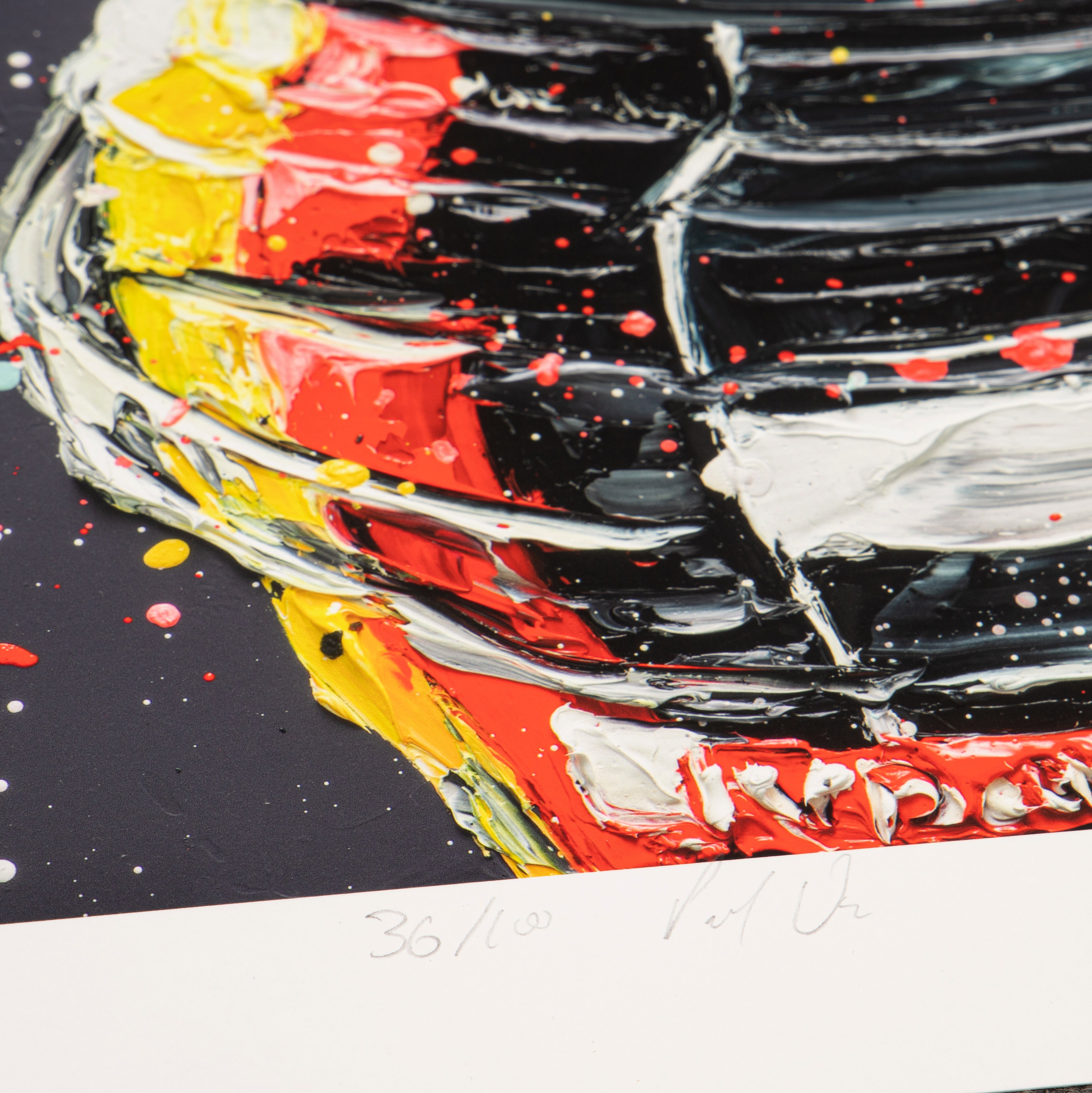 Paul Oz Sebastian Vettel 'Helmet' Print - Paul Oz