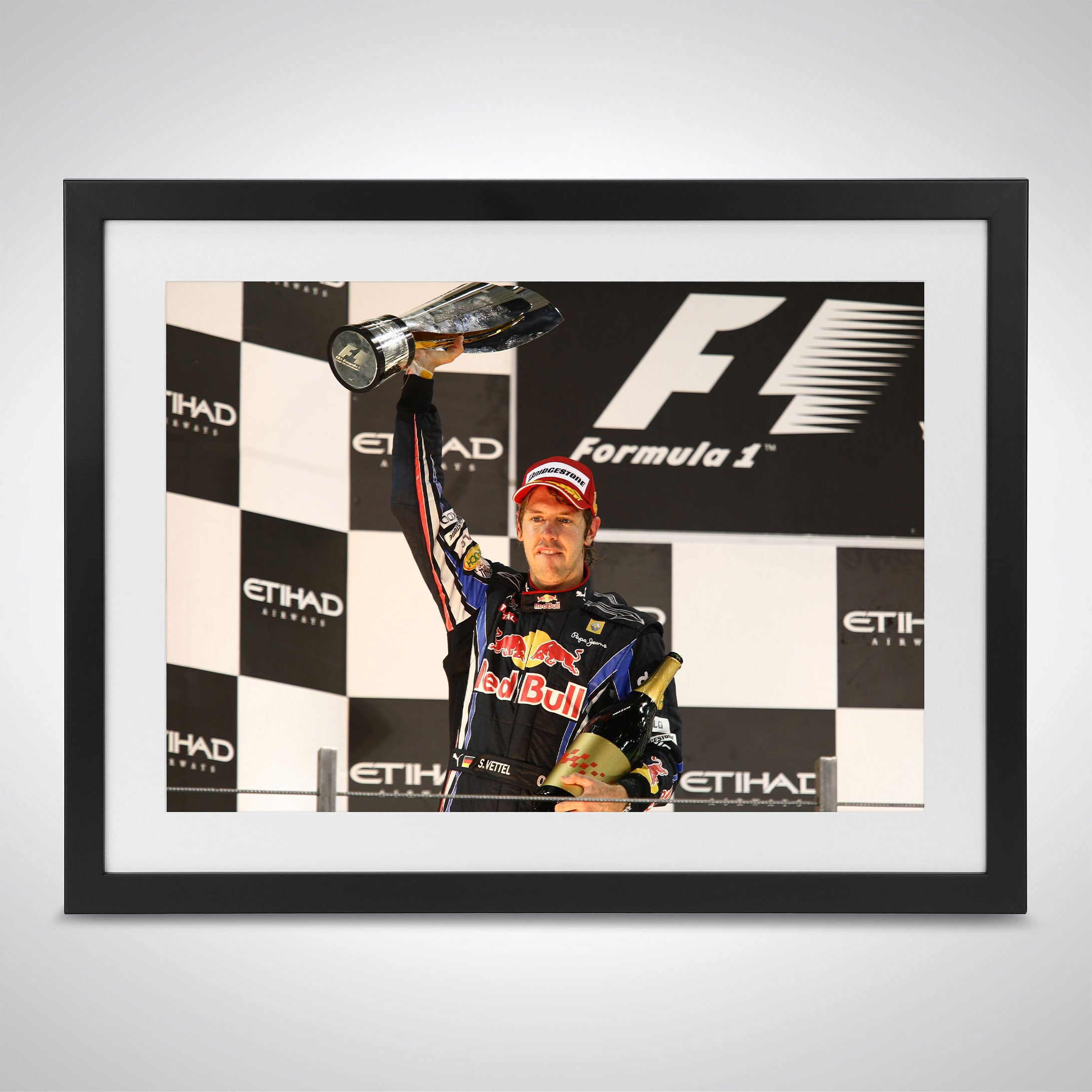 Sebastian Vettel 2010 'Youngest World Champion' Print - Abu Dhabi GP