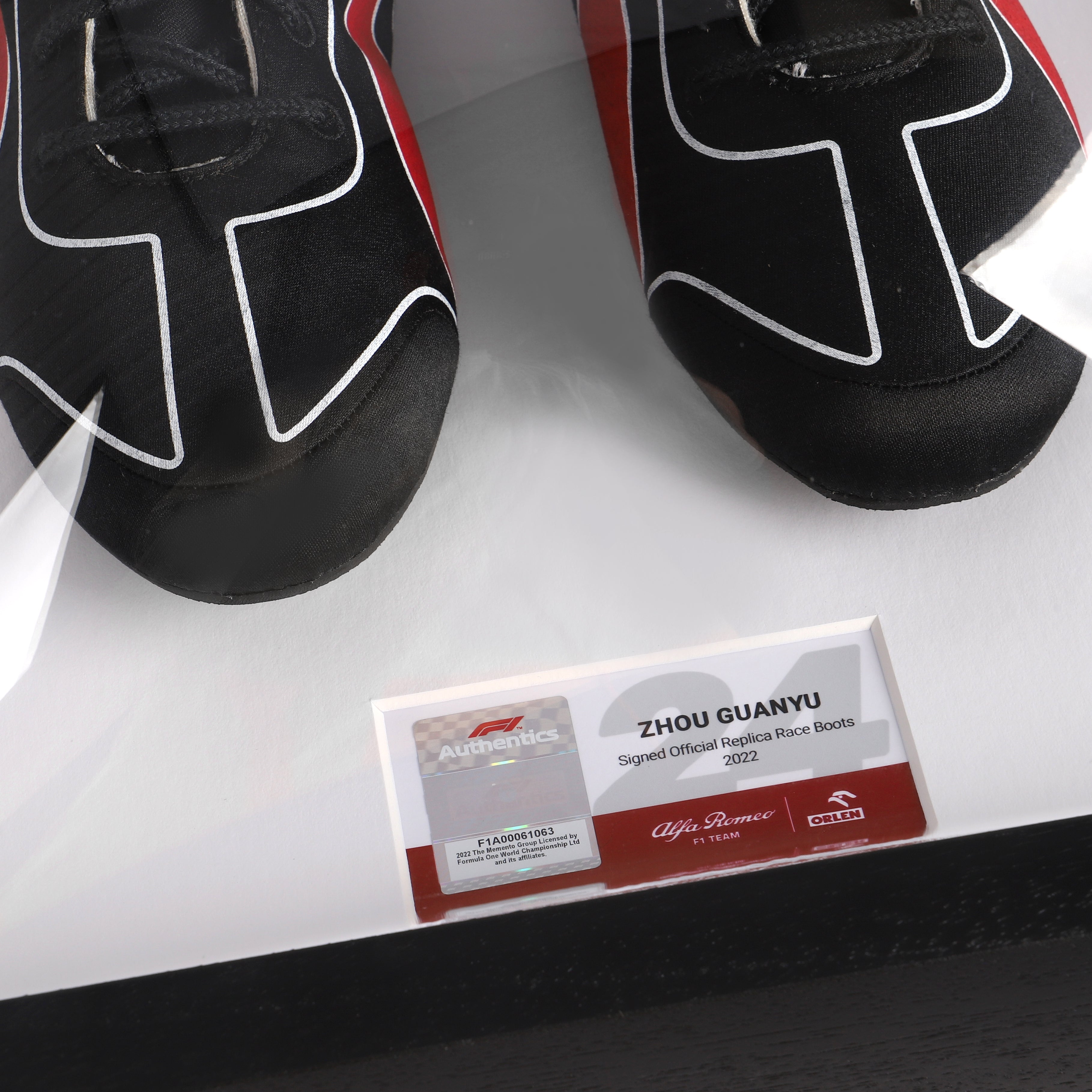 Zhou Guanyu 2022 Signed Replica Alfa Romeo F1 Team ORLEN Race Boots