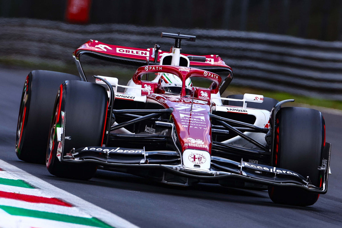 Alfa Romeo C42 2022 Italian Grand Prix livery show car, full-size Formula 1-inspired display vehicle for motorsport enthusiasts